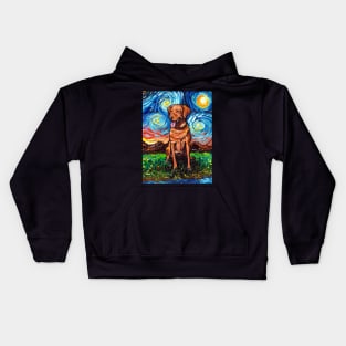 Fox Red Labrador Night Kids Hoodie